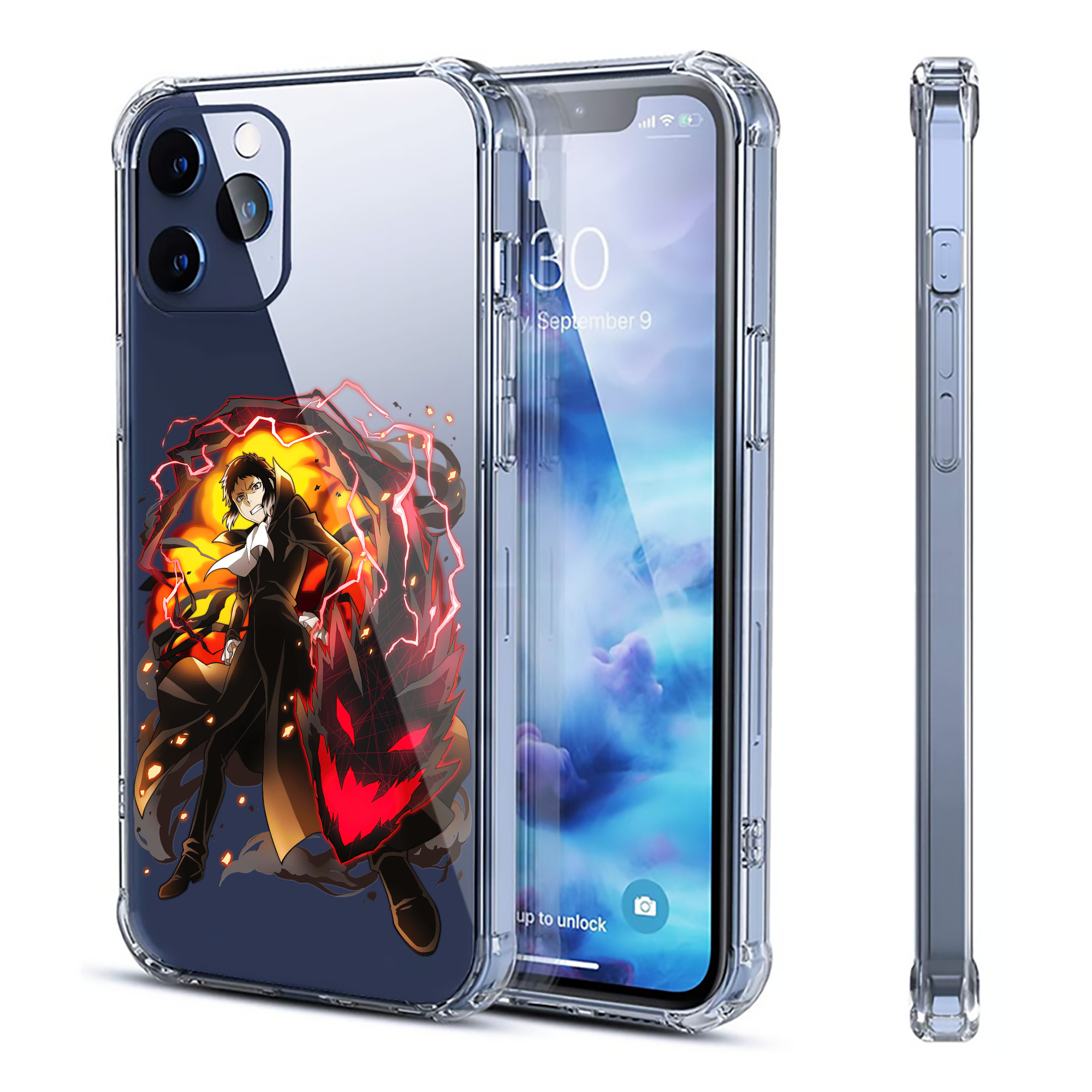 （画像用） 文豪ストレイドッグス Bungo Stray Dogs 【iPhone 12シリーズ対応】透明スマホケース（クリアソフトケース）